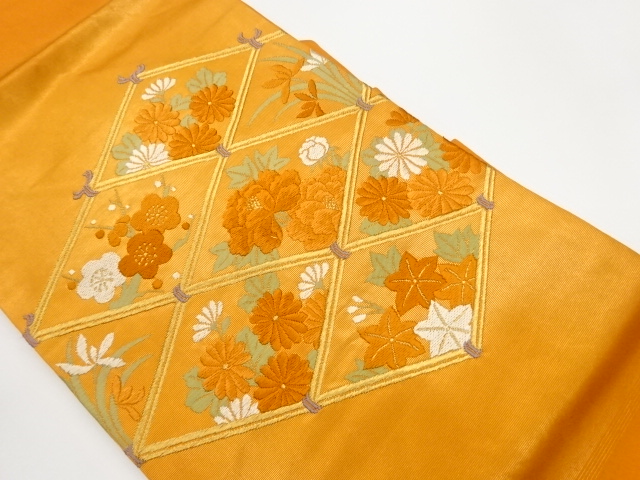 JAPANESE NAGOYA OBI / KARA-ORI / WOVEN TREES